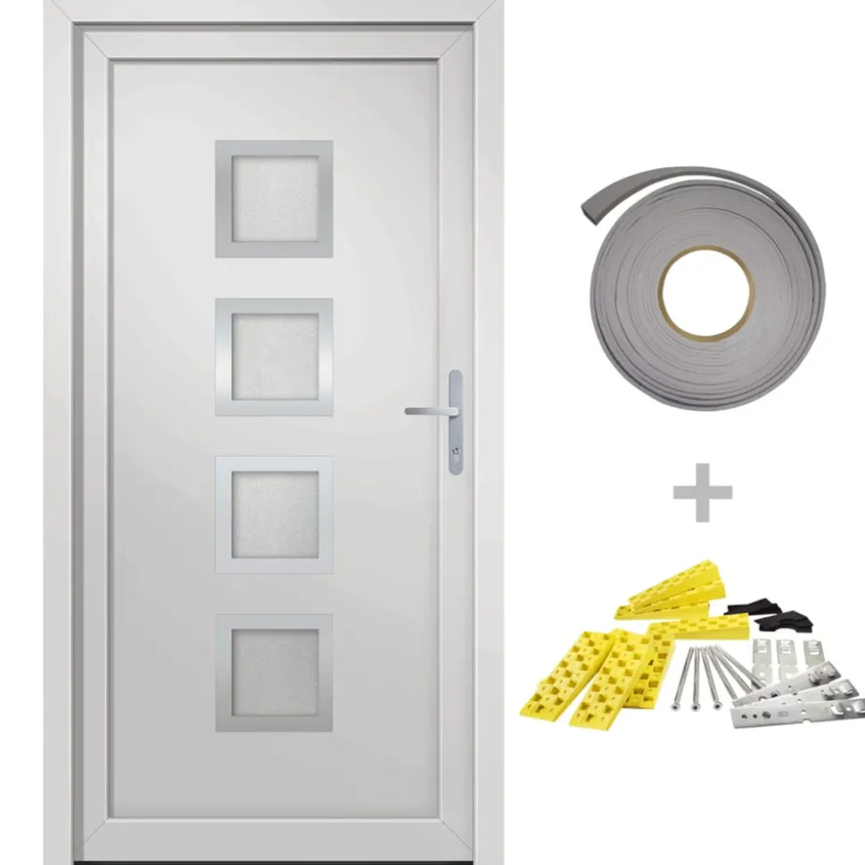 VIDAXL - Porte d'entrée blanc 108x208 cm pvc