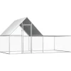 VIDAXL - Poulailler 4 x 2 x 2 m acier galvanisé