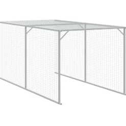VIDAXL - Poulailler avec cour anthracite 110x405x110 cm acier galvanisé