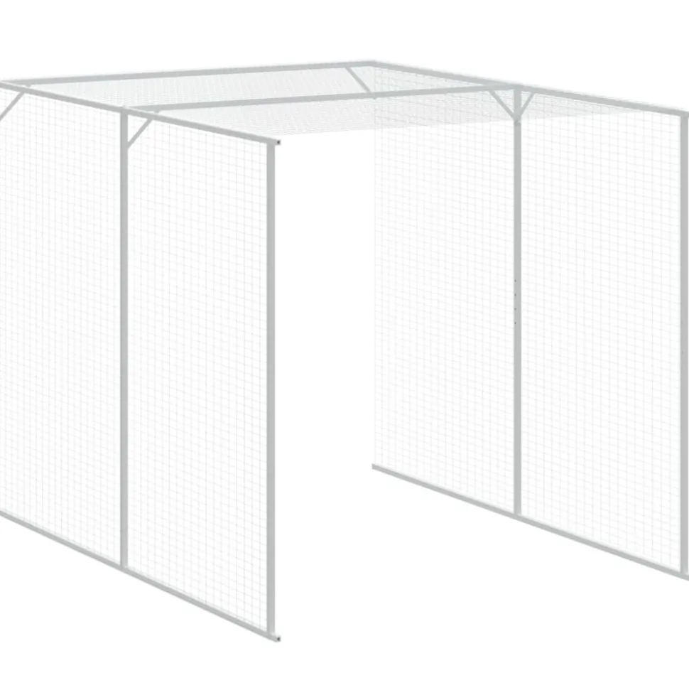 VIDAXL - Poulailler avec cour anthracite 165x659x181 cm acier galvanisé