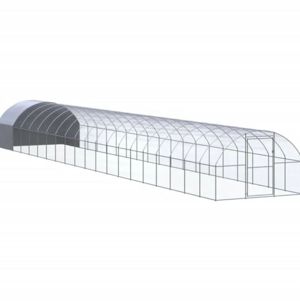 VIDAXL - Poulailler d extérieur 3x20x2 m acier galvanisé