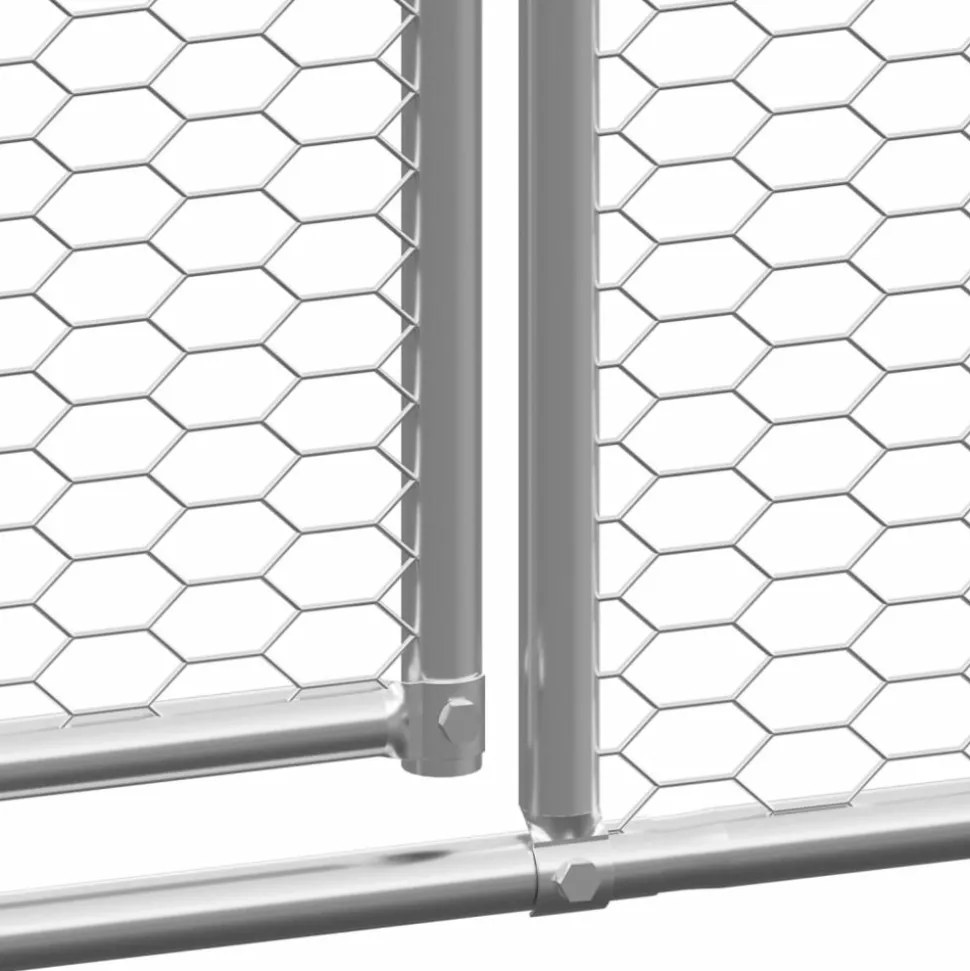 VIDAXL - Poulailler d extérieur 3x24x2 m acier galvanisé