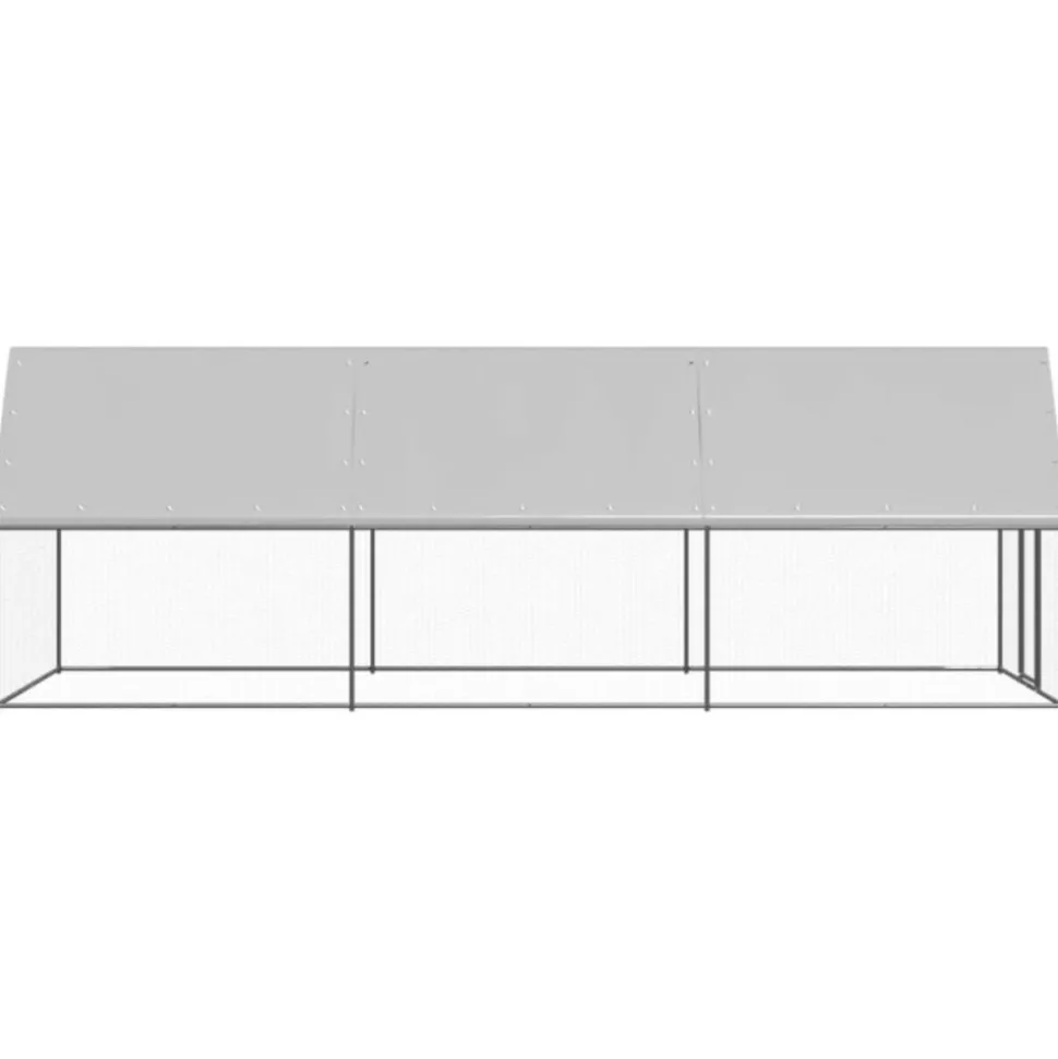 VIDAXL - Poulailler d extérieur 2x6x2 m acier galvanisé