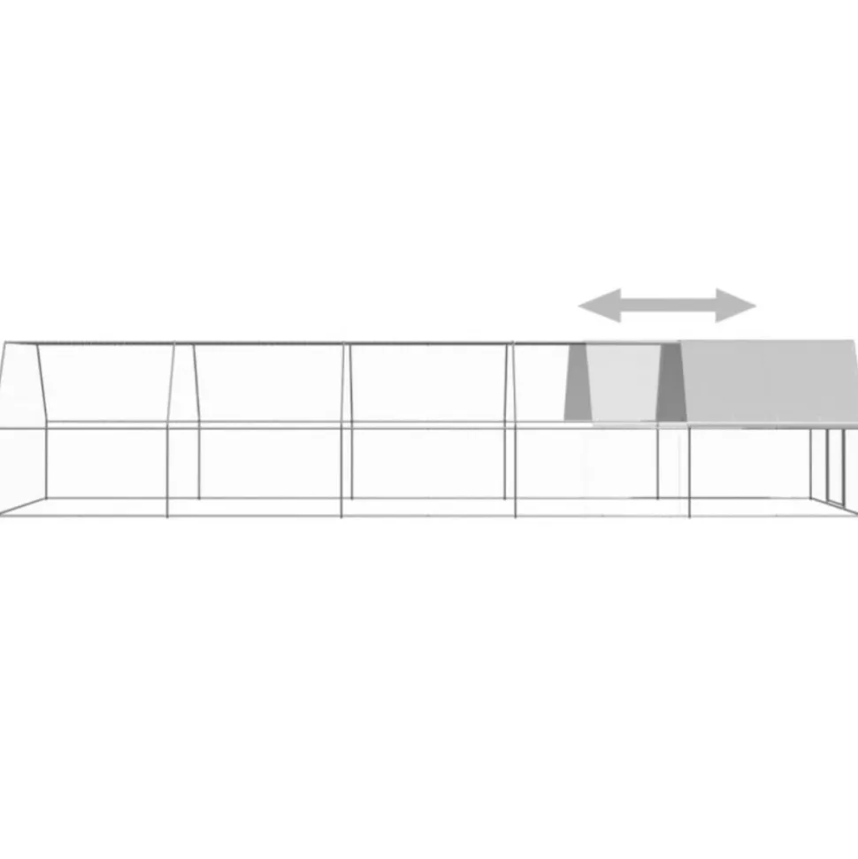 VIDAXL - Poulailler d extérieur 3x10x2 m acier galvanisé