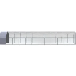 VIDAXL - Poulailler d extérieur 3x12x2 m acier galvanisé