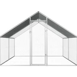 VIDAXL - Poulailler d extérieur 2,75 x 4 x 1,92 m acier galvanisé