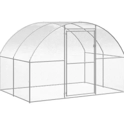 VIDAXL - Poulailler d extérieur 3x4x2 m acier galvanisé
