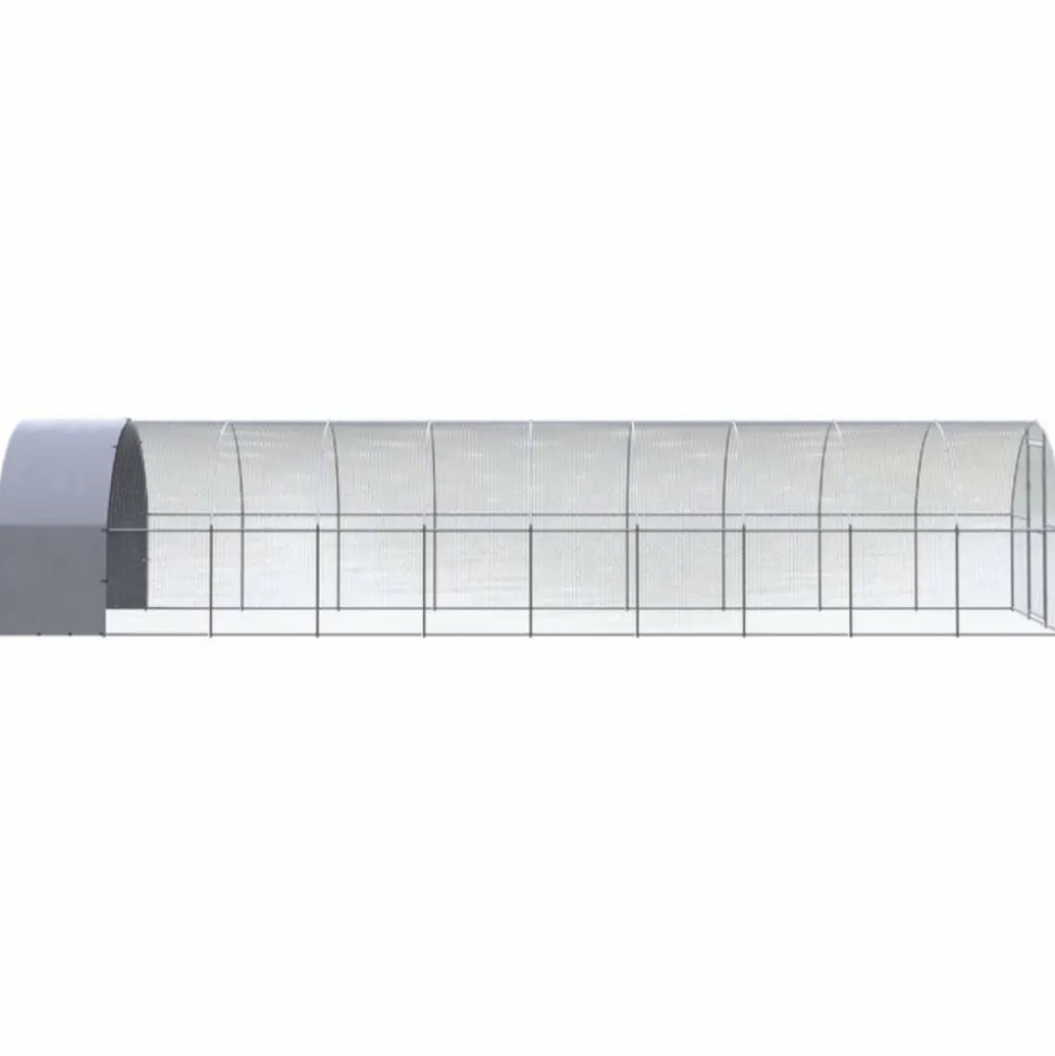 VIDAXL - Poulailler d extérieur 3x10x2 m acier galvanisé