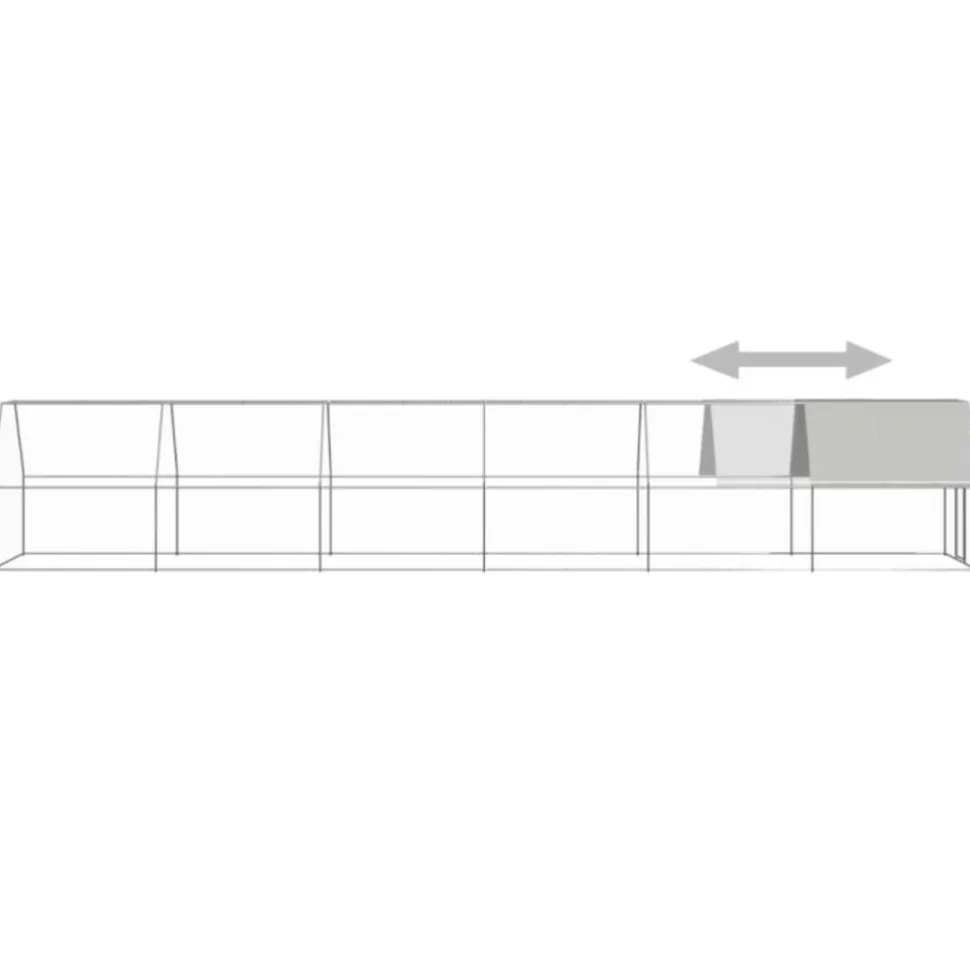 VIDAXL - Poulailler d extérieur 2x12x2 m acier galvanisé
