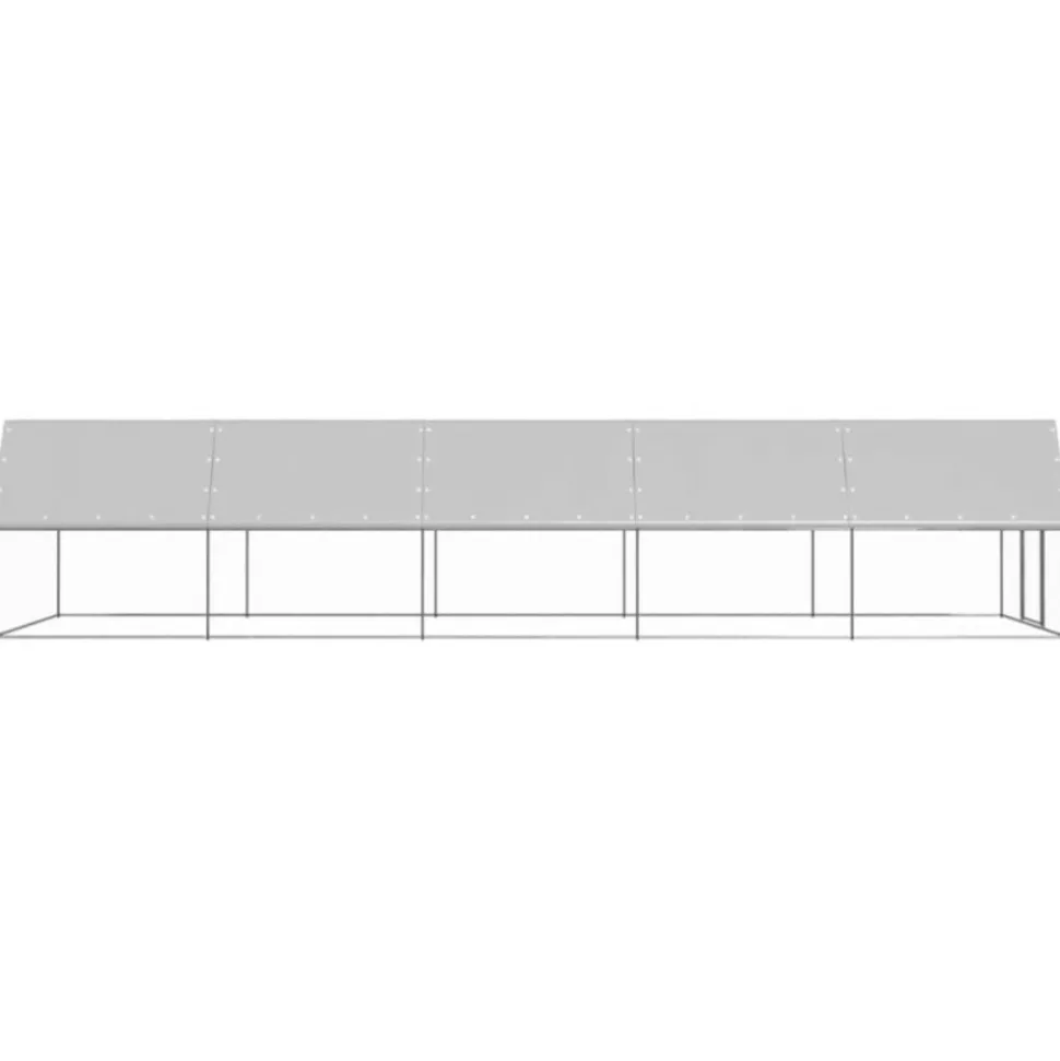 VIDAXL - Poulailler d extérieur 3x10x2 m acier galvanisé