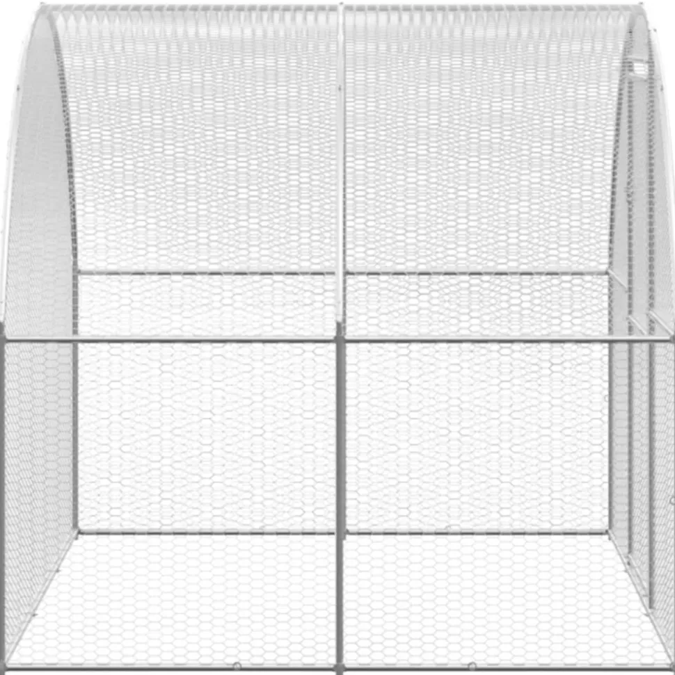 VIDAXL - Poulailler d extérieur 3x8x2 m acier galvanisé