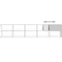VIDAXL - Poulailler d extérieur 2x10x2 m acier galvanisé