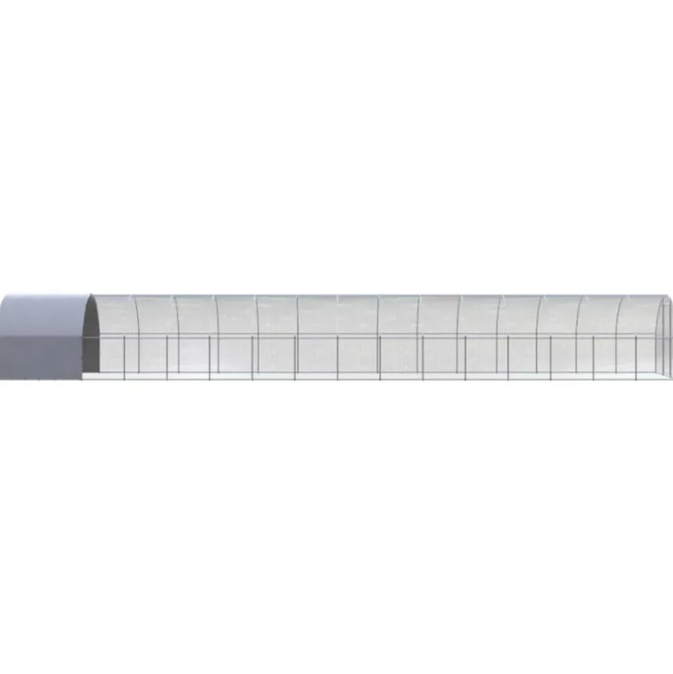 VIDAXL - Poulailler d extérieur 3x16x2 m acier galvanisé