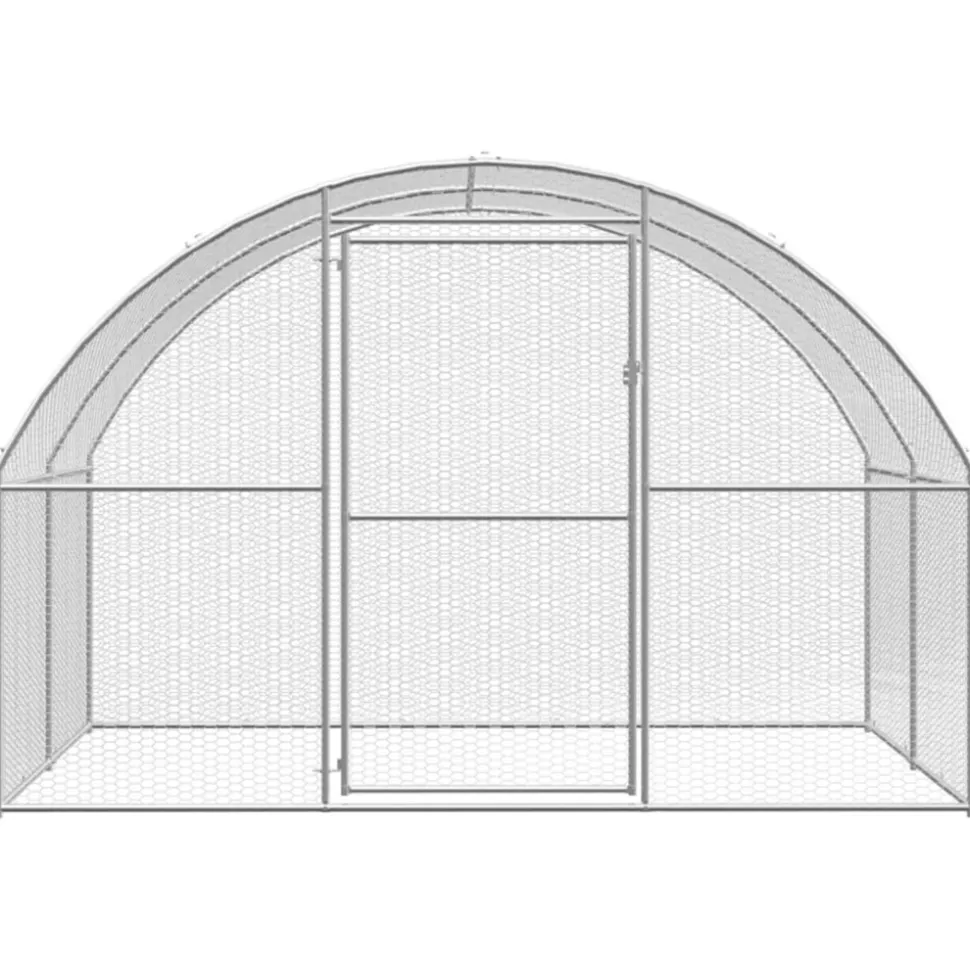 VIDAXL - Poulailler d extérieur 3x16x2 m acier galvanisé