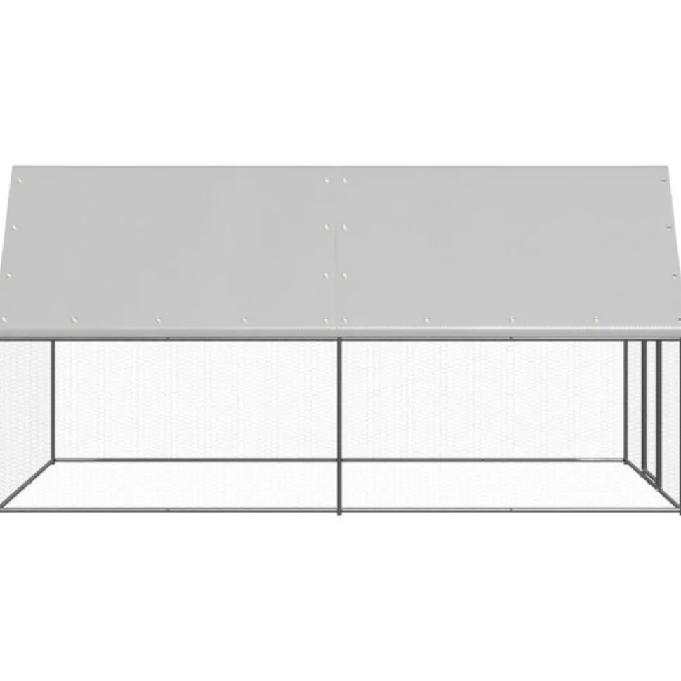 VIDAXL - Poulailler d extérieur 2x4x2 m acier galvanisé