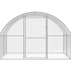 VIDAXL - Poulailler d'extérieur 3x4x2 m acier galvanisé