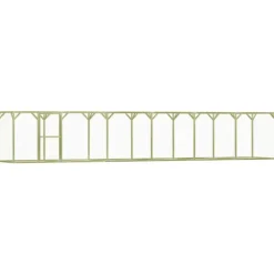 VIDAXL - Poulailler 1,5x9x1,5 m pinède imprégnée