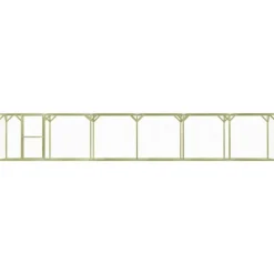 VIDAXL - Poulailler 1,5x9x1,5 m pinède imprégnée
