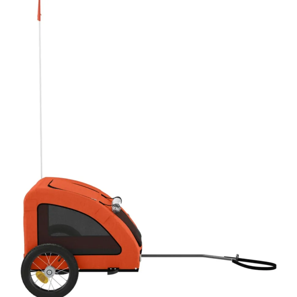 VIDAXL - Remorque de vélo pour animaux de compagnie orange
