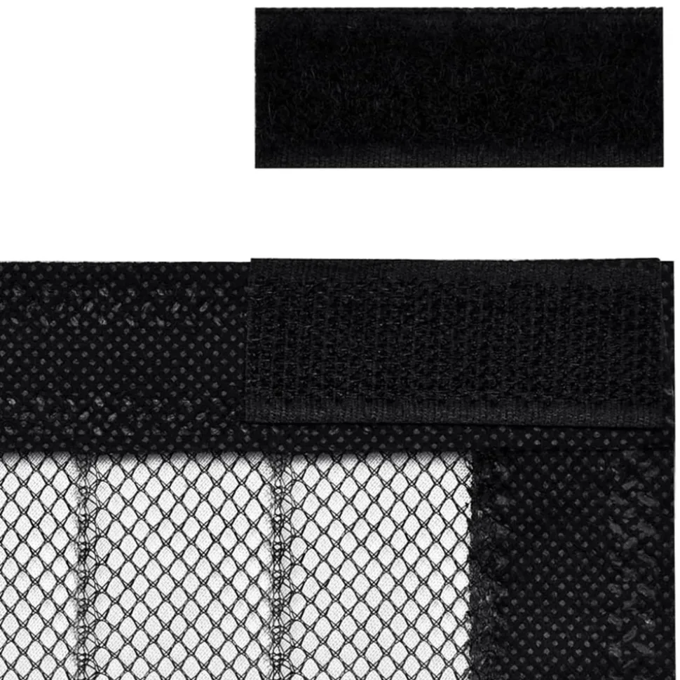 VIDAXL - Rideaux de porte anti-insectes 2 pcs et aimants noir 220x110 cm