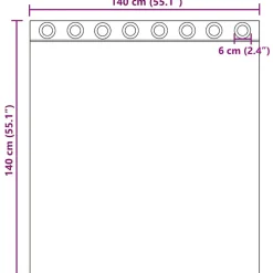 VIDAXL - Rideaux en voile avec œillets 2 pcs gris foncé 140x140 cm