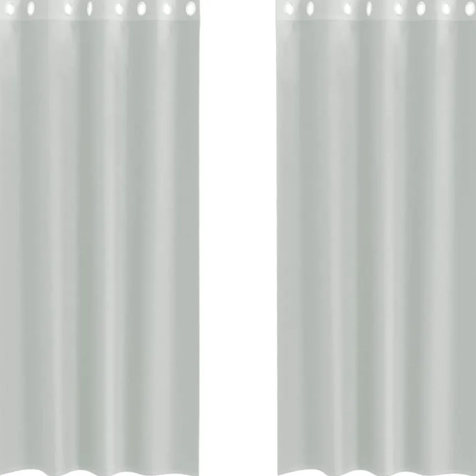 VIDAXL - Rideaux en voile avec œillets 2 pcs gris clair 140x245 cm