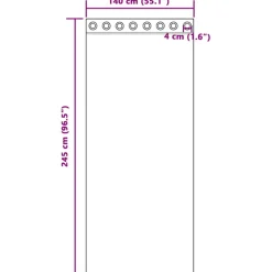 VIDAXL - Rideaux en voile avec œillets 2 pcs gris clair 140x245 cm