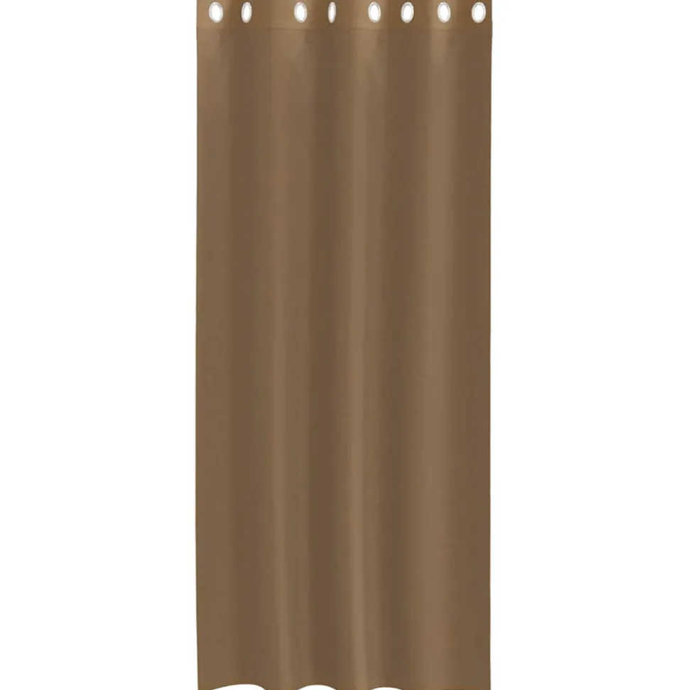 VIDAXL - Rideaux en voile avec œillets 2 pcs marron clair
