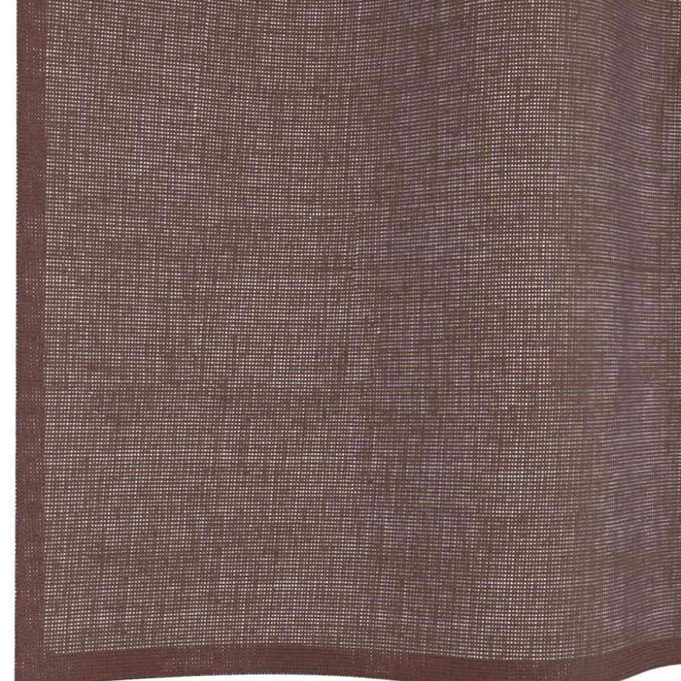 VIDAXL - Rideaux en voile avec œillets 2 pcs marron 140x260 cm