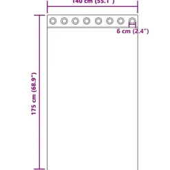 VIDAXL - Rideaux en voile avec œillets 2 pcs marron clair