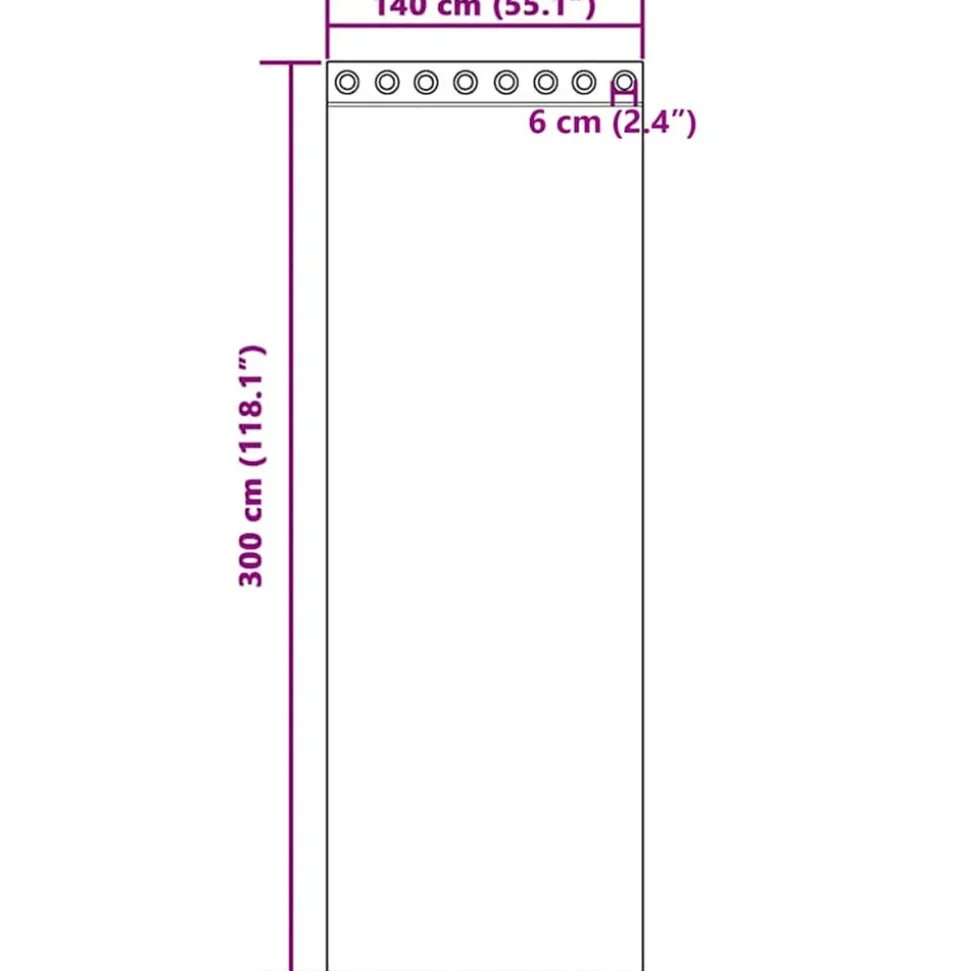VIDAXL - Rideaux en voile avec œillets 2 pcs vert pomme 140x300 cm