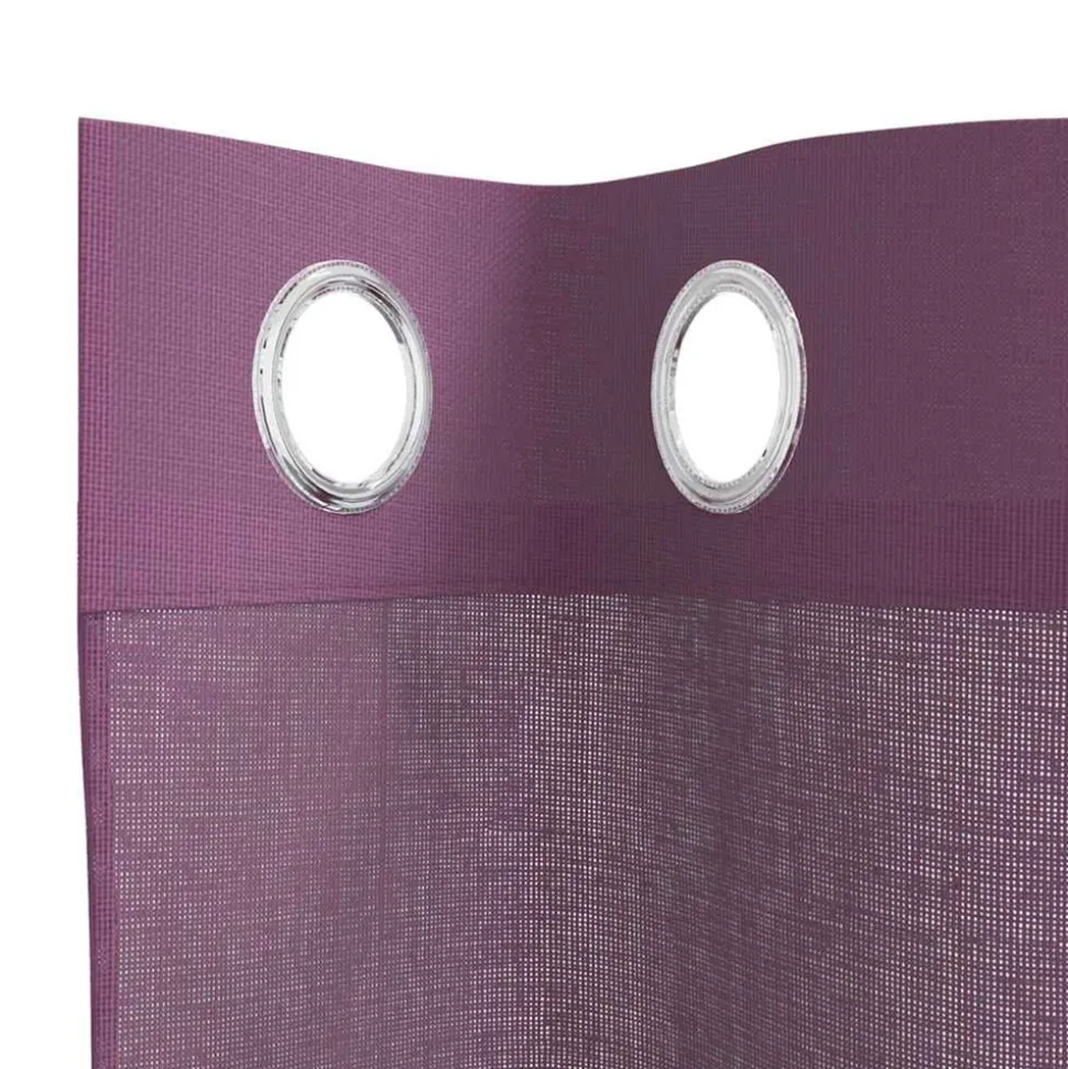 VIDAXL - Rideaux en voile avec œillets 2 pcs violet 140x140 cm