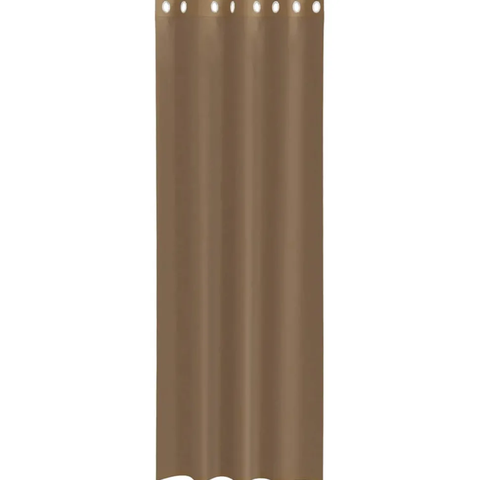 VIDAXL - Rideaux en voile avec œillets 2 pcs marron clair