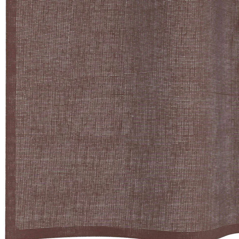 VIDAXL - Rideaux en voile avec œillets 2 pcs marron 140x225 cm