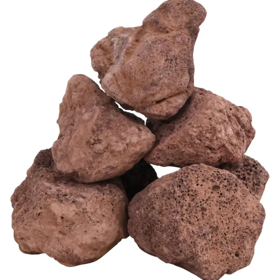 VIDAXL - Roches volcaniques 25 kg rouge 10-30 cm