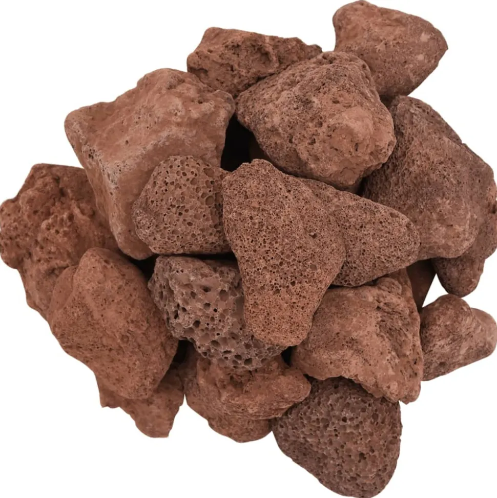 VIDAXL - Roches volcaniques 25 kg rouge 5-8 cm