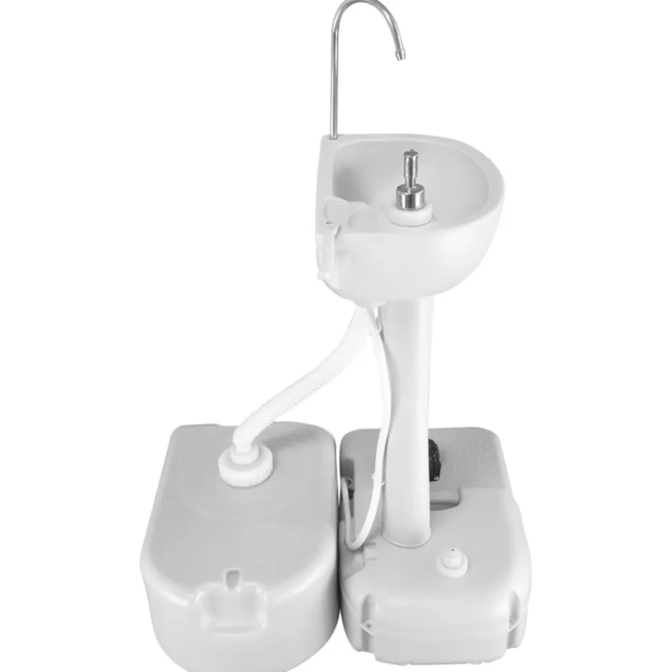 VIDAXL - Réservoir d'eau portable avec adaptateur 24 l gris
