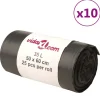 VIDAXL - Sacs poubelles 250 pcs noir 35 l