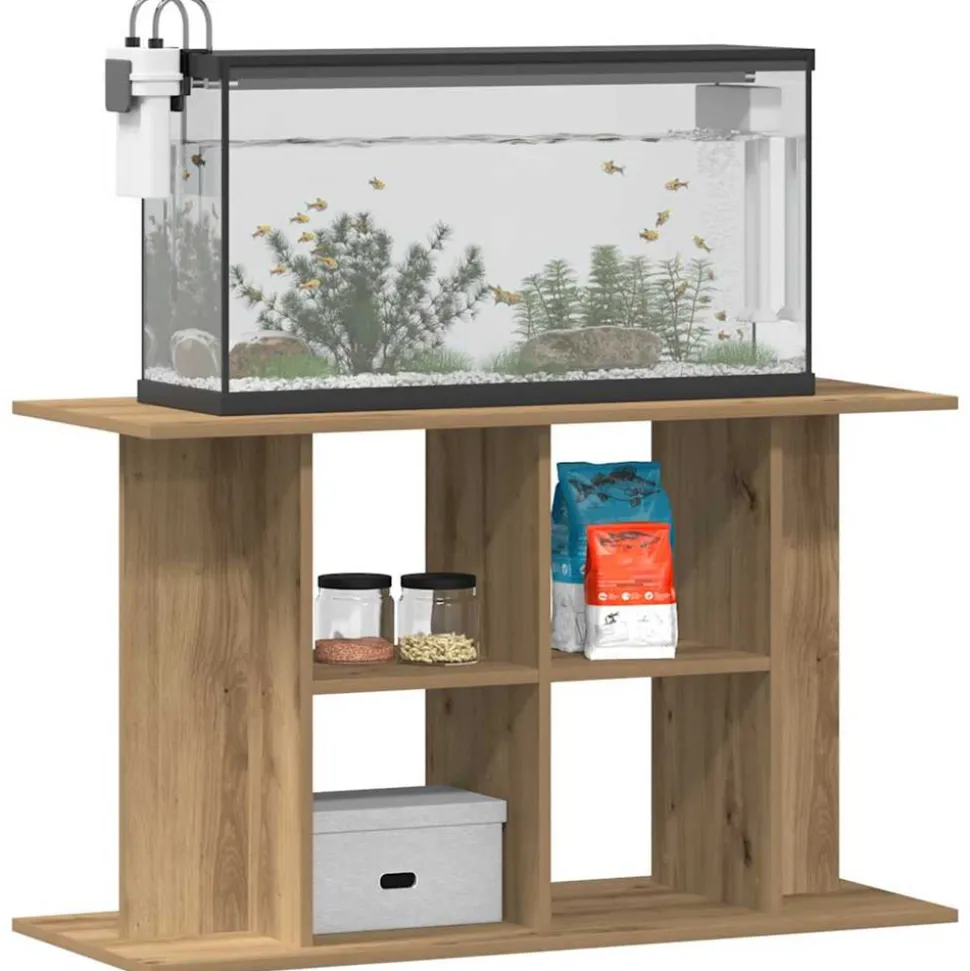 VIDAXL - Support d'aquarium chêne artisanal 100x40x60 cm bois ingénierie