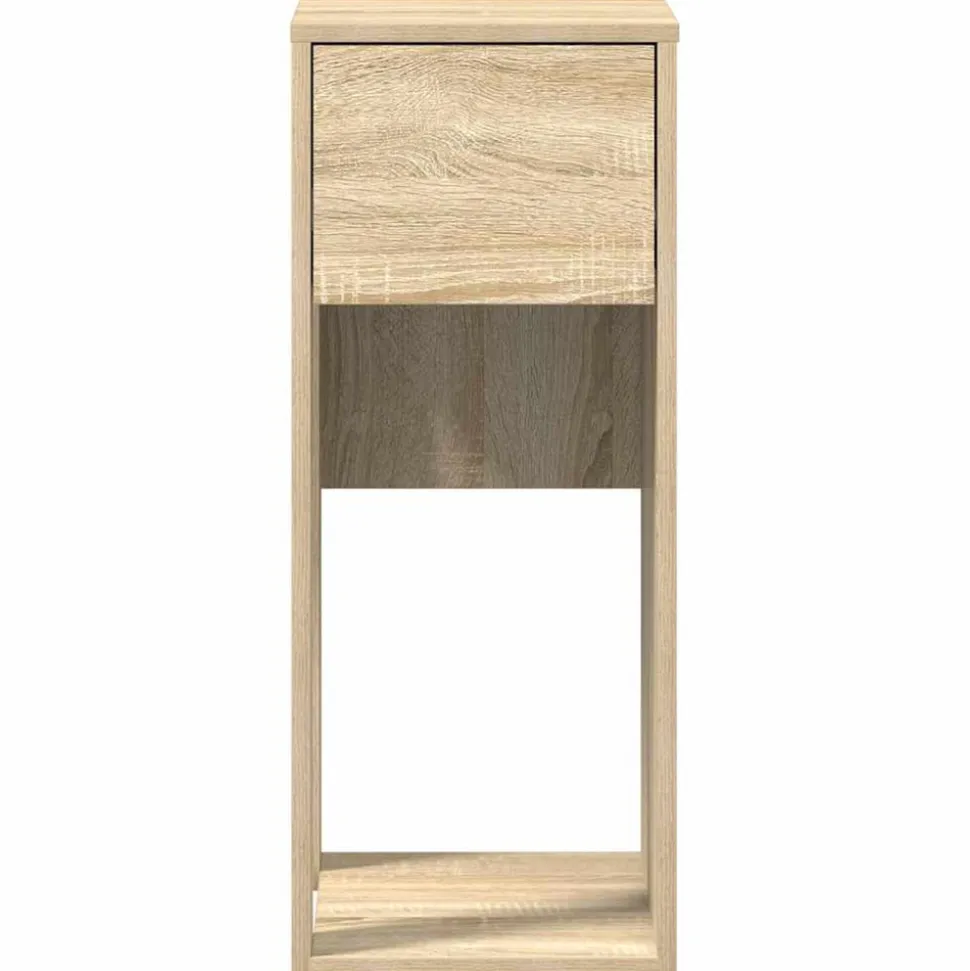 VIDAXL - Support de tour d'ordinateur et tiroir chêne sonoma 30x44x74 cm