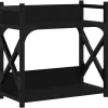 VIDAXL - Support d'imprimante 2 niveaux noir 40x20x40 cm
