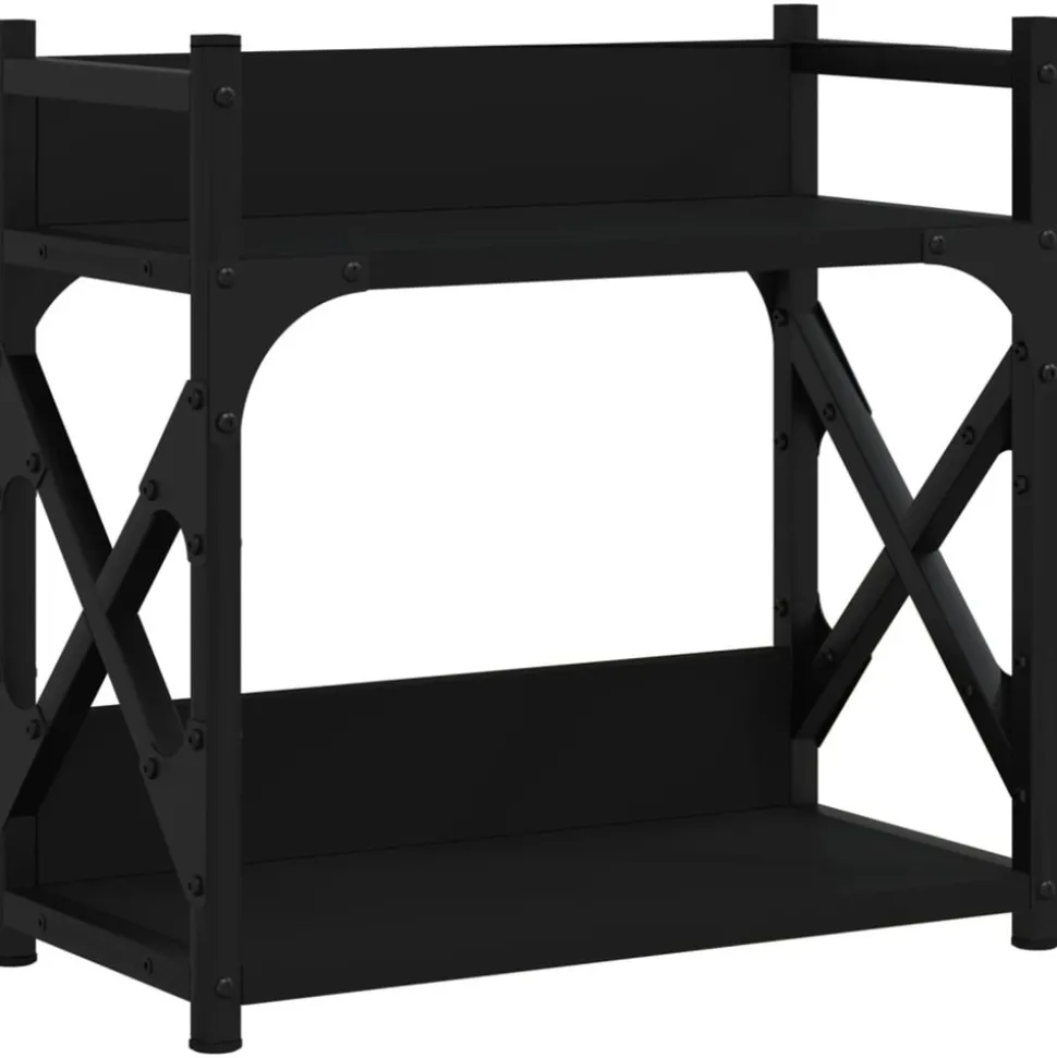 VIDAXL - Support d'imprimante 2 niveaux noir 40x20x40 cm