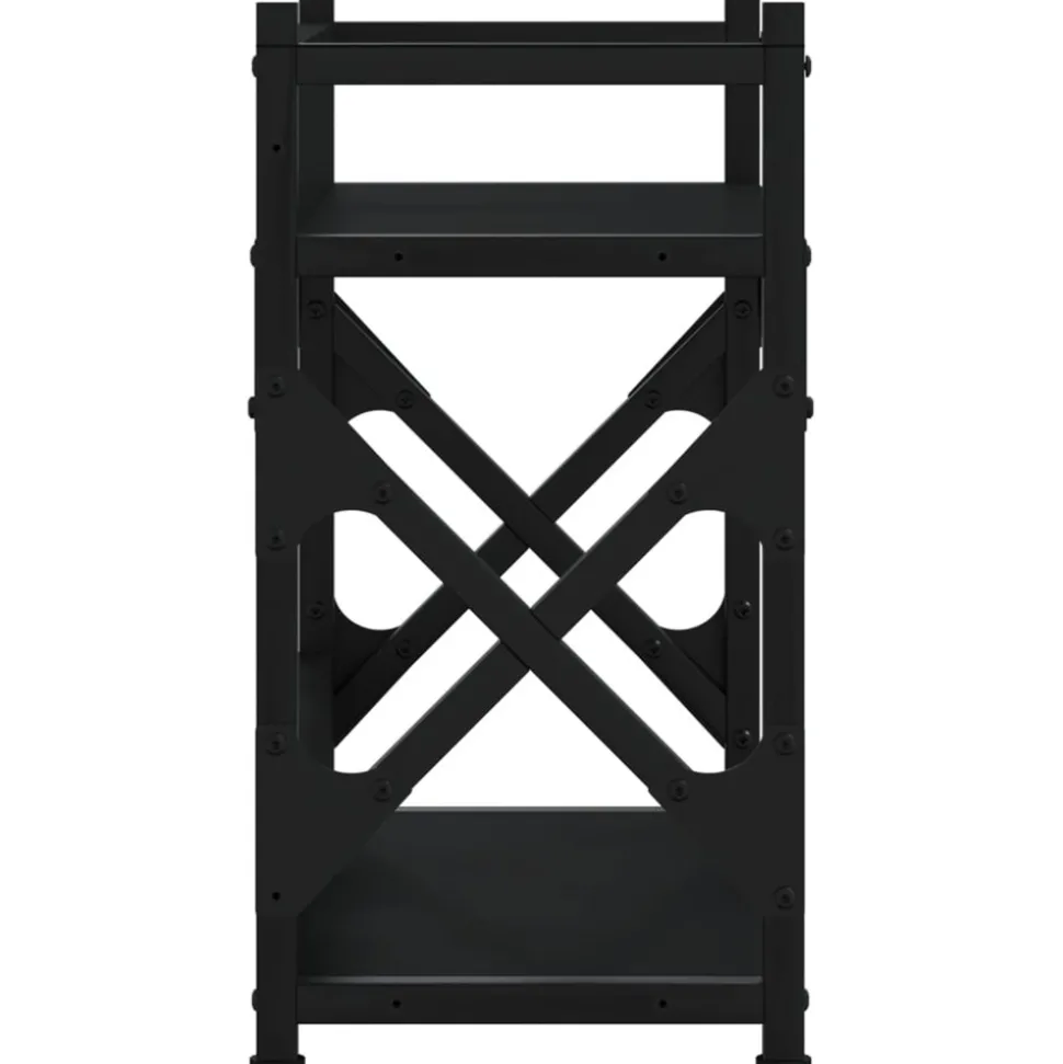 VIDAXL - Support d'imprimante 2 niveaux noir 40x20x40 cm