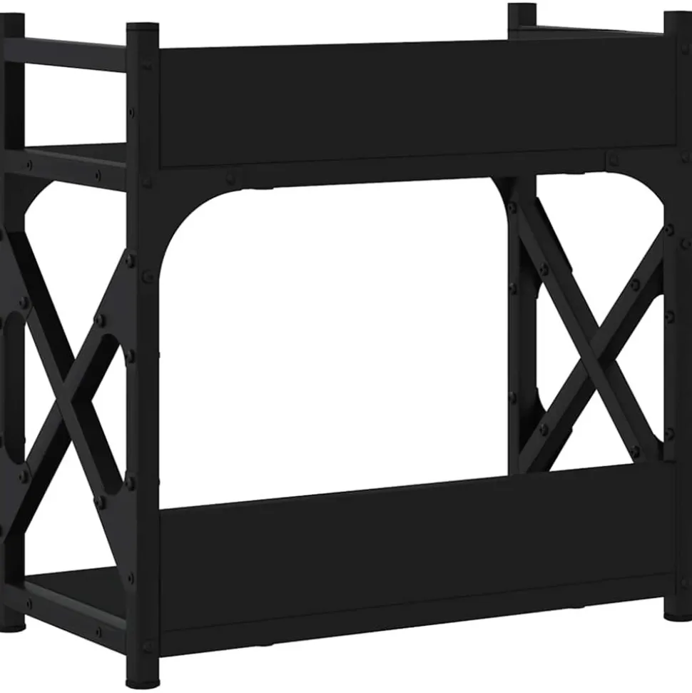 VIDAXL - Support d'imprimante 2 niveaux noir 40x20x40 cm