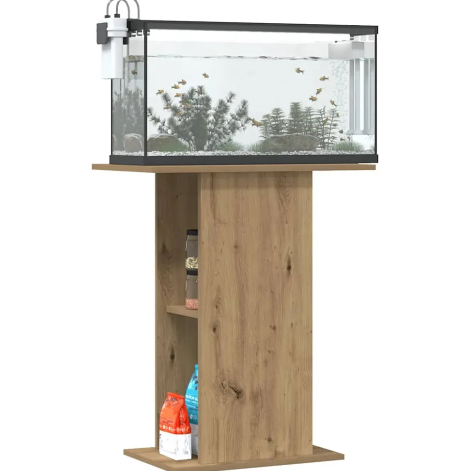 VIDAXL - Support pour aquarium chêne artisanal 36x60,5x72,5 cm