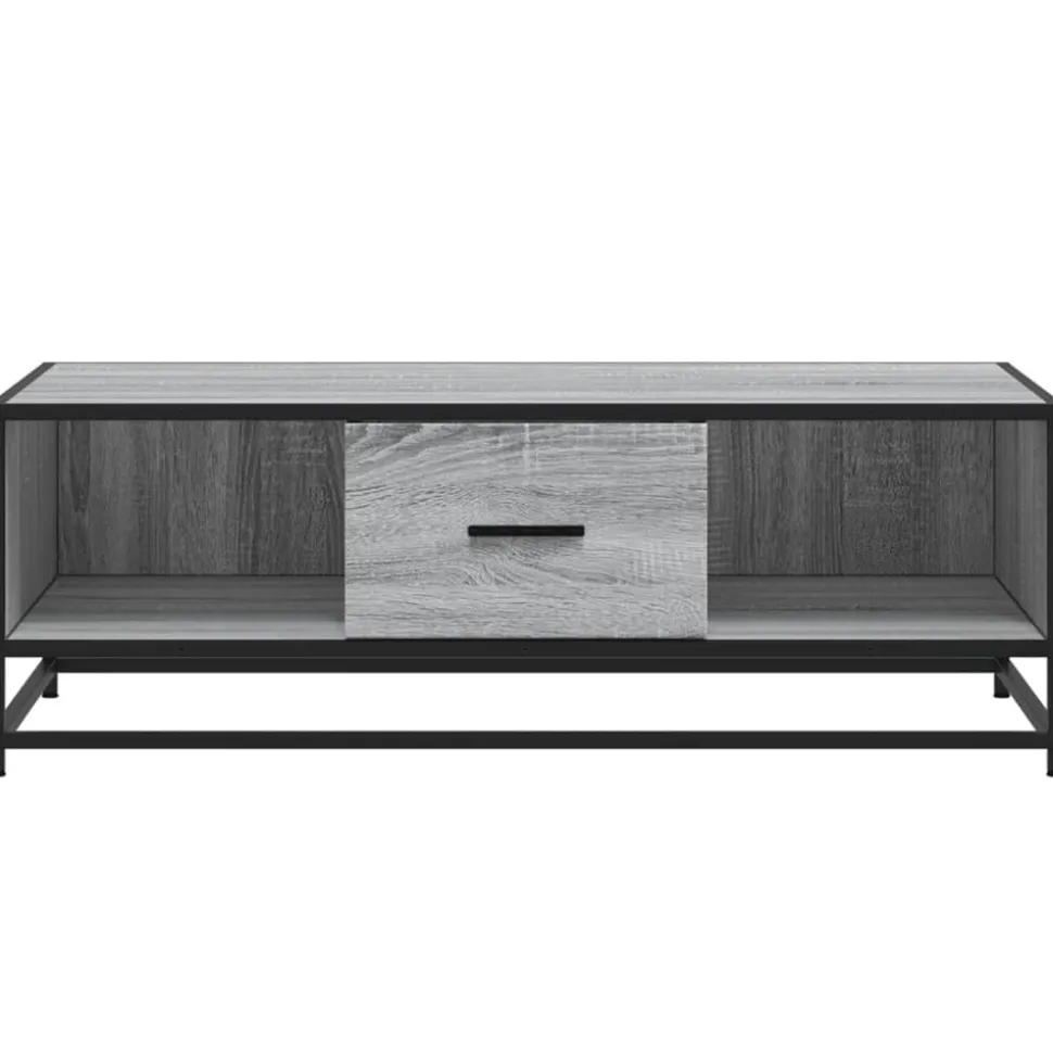 VIDAXL - Table basse sonoma gris 100x57x35 cm bois d'ingénierie et métal