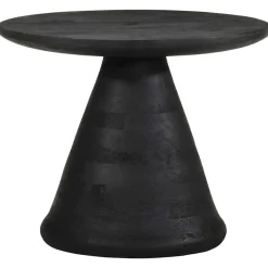 VIDAXL - Table d'appoint noir ø50x40 cm bois de manguier massif