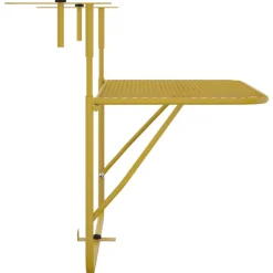 VIDAXL - Table de balcon doré 60x40 cm acier