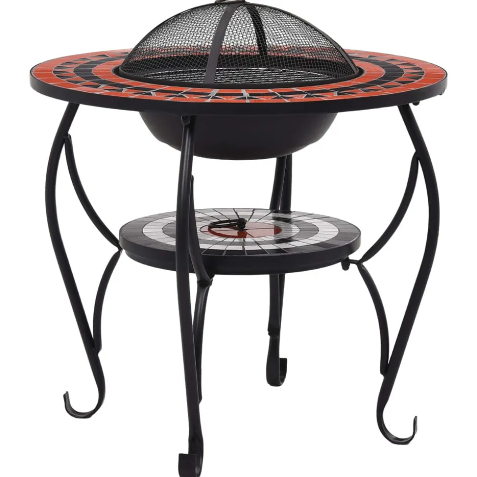 VIDAXL - Table de foyer mosaïque terre cuite et blanc 68 cm céramique