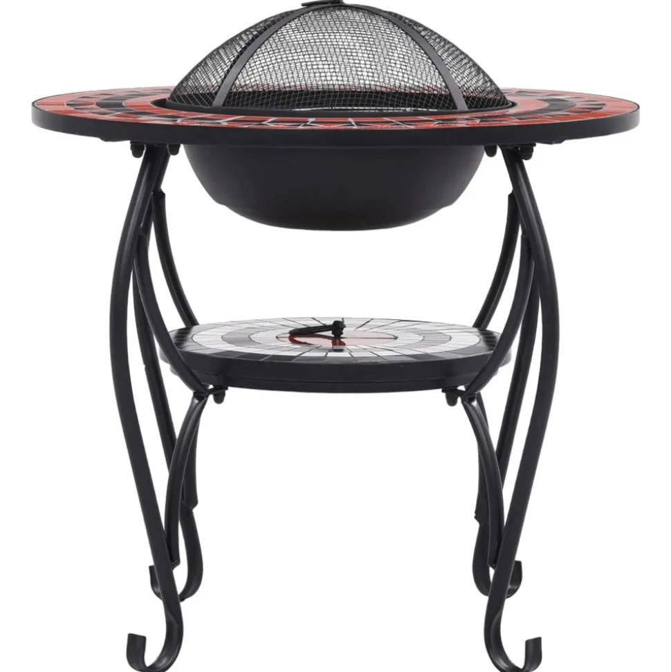VIDAXL - Table de foyer mosaïque terre cuite et blanc 68 cm céramique
